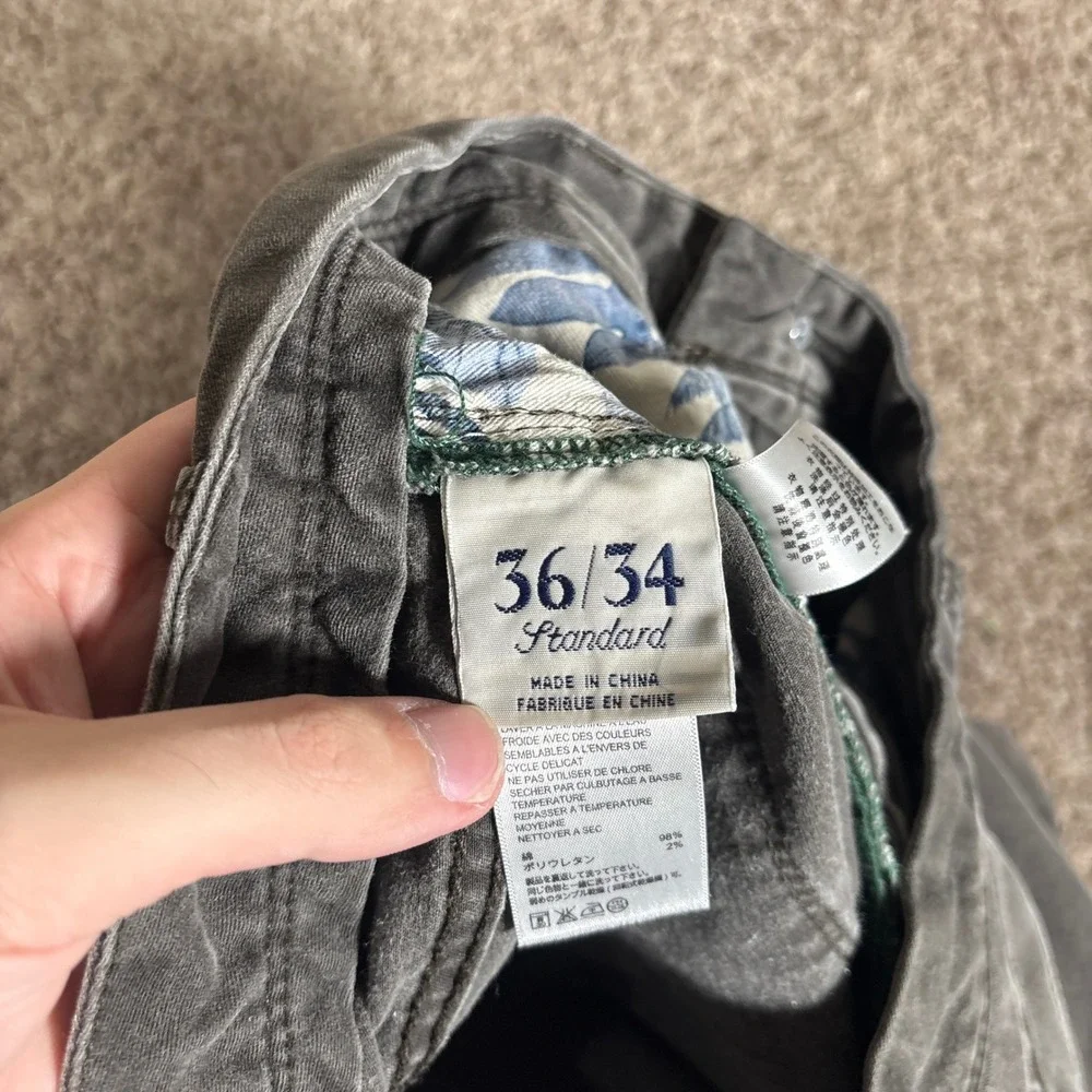Tommy Bahama Mens Standard Fit Gray Straight Leg Stretch Pants Fits 36x30